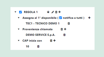 Assegna chiamate automaticamente