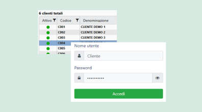 Login clienti dedicato