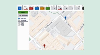Visualizza le tue chiamate su mappa