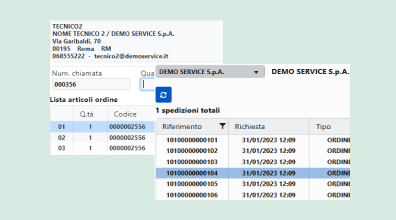 Effettua ordini e spedizioni